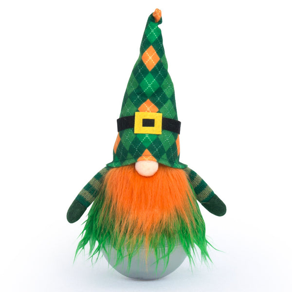 Muñeco Rudolph sin Rostro con Gorro Verde - Juguete Tumbler Interactivo - Image 3