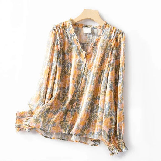 Camisa Suelta de Manga Larga Estilo Linterna - Image 4