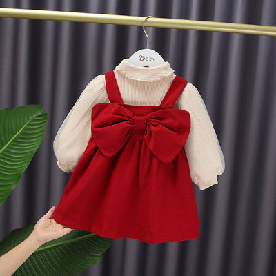 Conjunto Infantil Falda Mesh con Blusa Combinada - Image 2