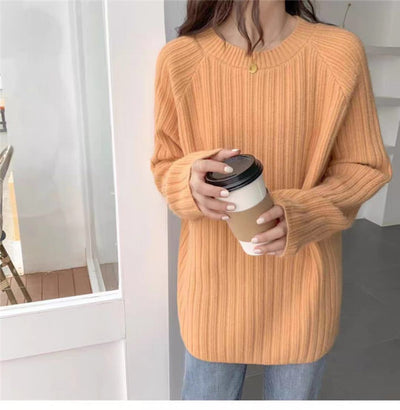 Suéter Suelto de Punto Liso para Mujer - Manga Larga Cómoda - Image 18