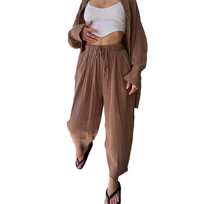 Conjunto de Traje Casual para Mujer: Camisa y Pantalón Elegante - Image 4