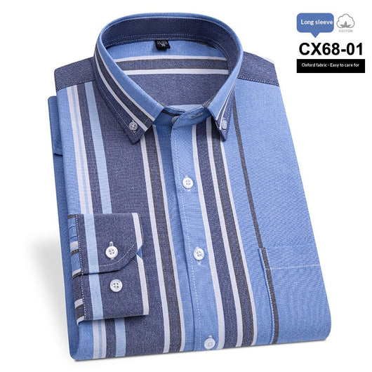Camisa Oxford Slim Fit a Rayas para Hombre con Bolsillos - Image 4