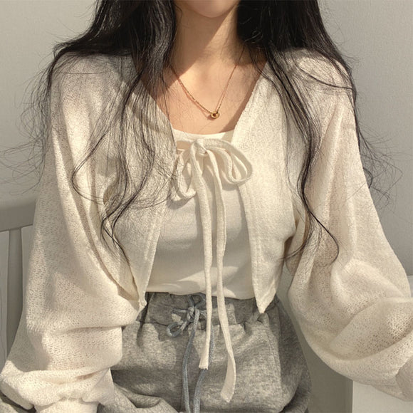 Cardigan de Protección Solar Corto para Mujer