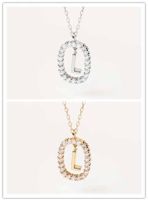 Collar de Plata Esterlina con Letras del Alfabeto - Lujo Minimalista para Clavícula - Image 14