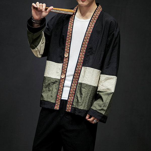 Cardigan Estilo Tangzhuang Verano - Diseño Retro Tradicional Asiático