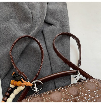 Bolsa Mensajera Cuadrada Texturizada para Mujer - Compacta y Versátil - Image 29