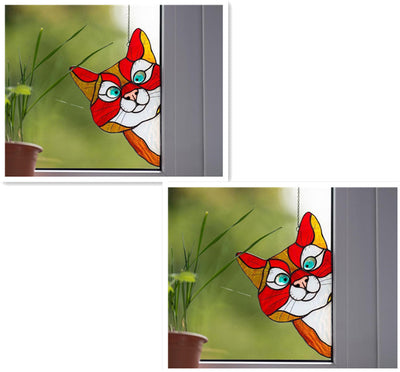Adorno de Gato en Vitral para Ventana - Image 38
