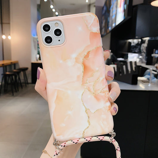 Funda para iPhone con Patrón Mármol y Cordón Ajustable - Image 17