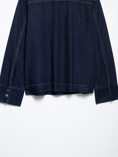 Conjunto Denim Vintage Azul Suelto - Camisa Manga Larga y Pantalón - Image 25