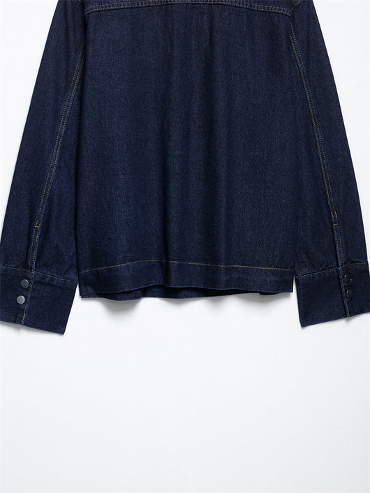 Conjunto Denim Vintage Azul Suelto - Camisa Manga Larga y Pantalón - Image 25