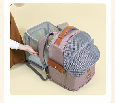 Mochila Transportadora Respirable para Gatos de Gran Capacidad Expandible - Image 14