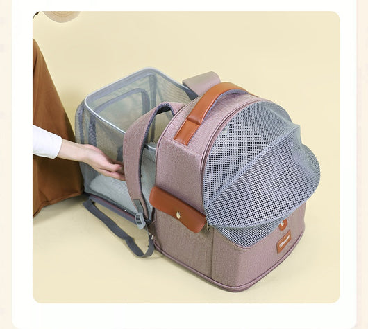 Mochila Transportadora Respirable para Gatos de Gran Capacidad Expandible - Image 14