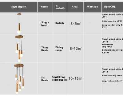 Lámpara Colgante de Madera para Restaurante - Diseño Moderno Minimalista - Image 17