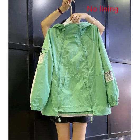 Chaqueta Protección Solar Estilo Japonés Mujer - Cortavientos Casual Ultraligero - Image 7