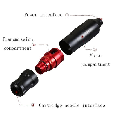 Kit Profesional de Máquina Tatuadora con Motor Rotativo y Pluma de Precisión - Image 10