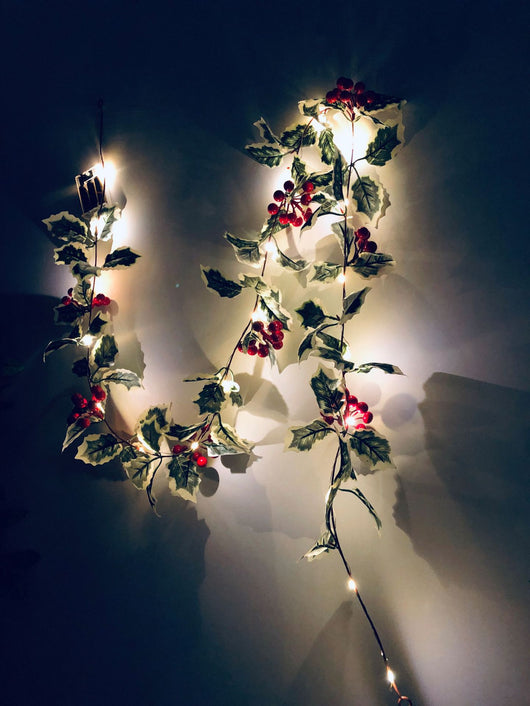 Luces Navideñas de Mimbre con Decoración de Espino Chino para Fiesta - Image 8