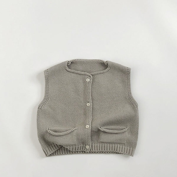 Chaleco Cardigan de Lana Tejida Premium
