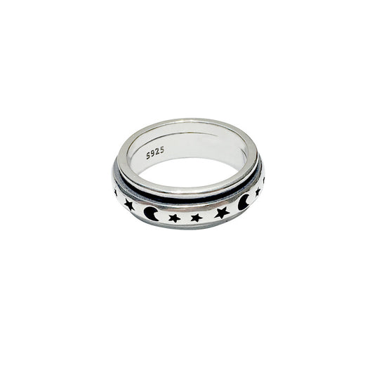 Anillo de Plata Esterlina Giratorio Xingyue Vintage Tailandés Personalizado para Parejas - Image 7