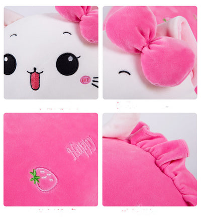 Almohada Larga de Peluche Gato con Corazón para Niñas - Image 18