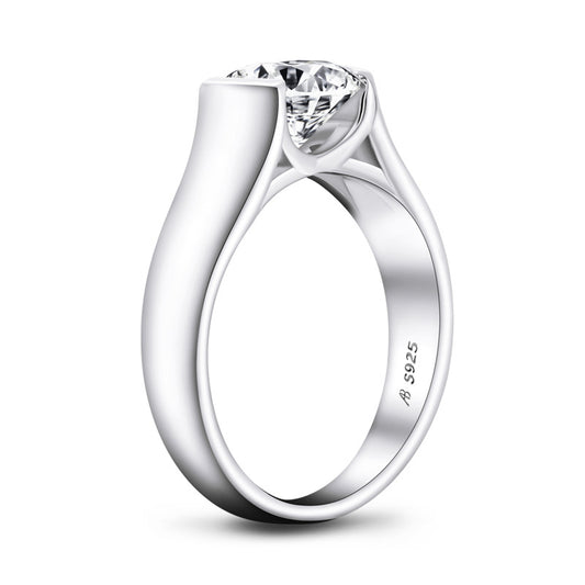 Anillo de Plata 925 con Diamante SONA de 2 Quilates para Mujer - Image 2