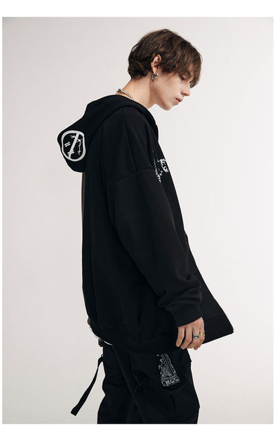 Cardigan Sudadera con Cierre Estampado Emocional para Hombre - Image 13