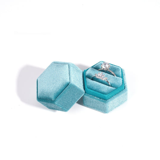 Caja de Terciopelo Hexagonal para Joyas Premium - Image 8