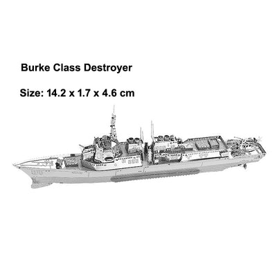 Modelo 3D Destructor Naval Metálico - Puzzle DIY de Ensamblaje - Image 29
