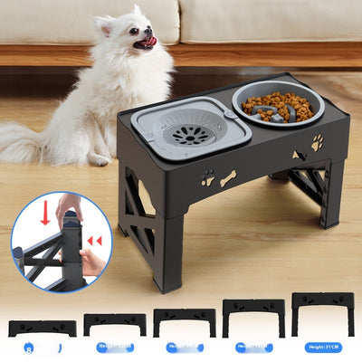 Comedero Elevado Doble para Mascotas en Acero Inoxidable - Image 3