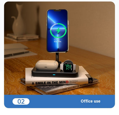 Soporte Magnético 3 en 1 con Carga Inalámbrica para Escritorio y Móvil - Image 8