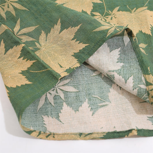 Camisa Manga Larga Estampado Hoja de Arce Hombre Estilo Japonés Primavera Otoño - Image 4