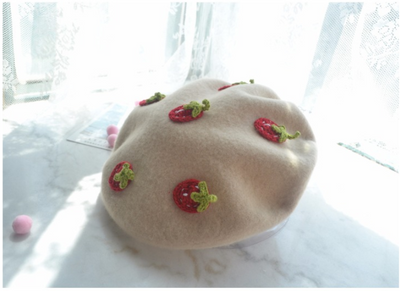 Boina Fresa Coreana Versátil para Mujer - Image 5
