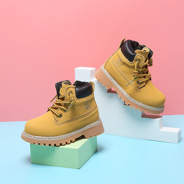 Botas Martin de Cachemira para Niños - Botines de Cuero con Suela Blanda