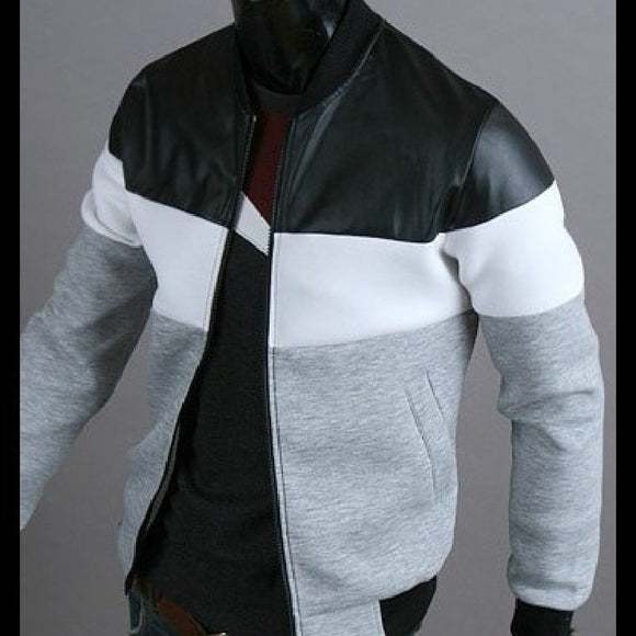 Chaqueta de Hombre Casual con Parches de Manga Larga