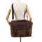 Bolsa para Laptop Vintage de Cuero y Lona para Hombre