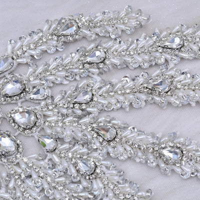 Accesorio de Novia con Hoja de Arce y Perlas Colgantes para Hombro - Image 4