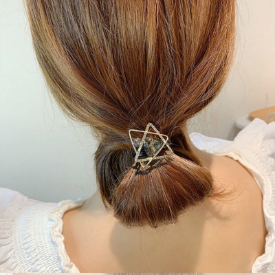 Liga para Cabello Geométrica con Cristales de Estrás Ultra Brillante - Image 2