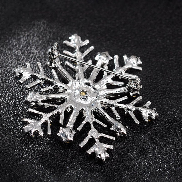 Broche de Copo de Nieve Navideño
