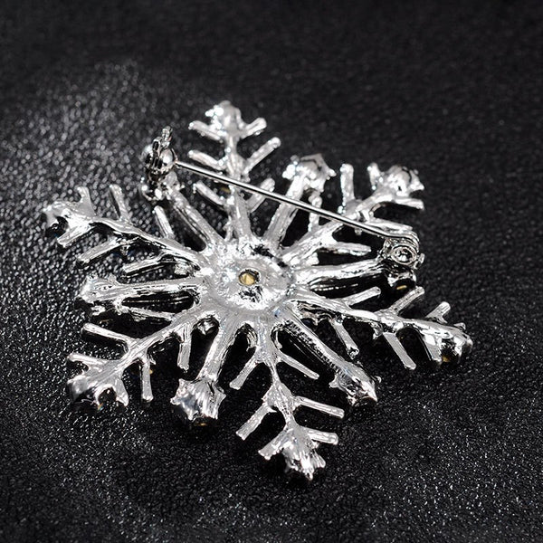Broche de Copo de Nieve Navideño