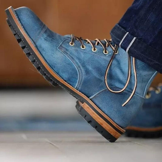 Botas Masculinas con Tacón Grueso y Remaches - Image 2