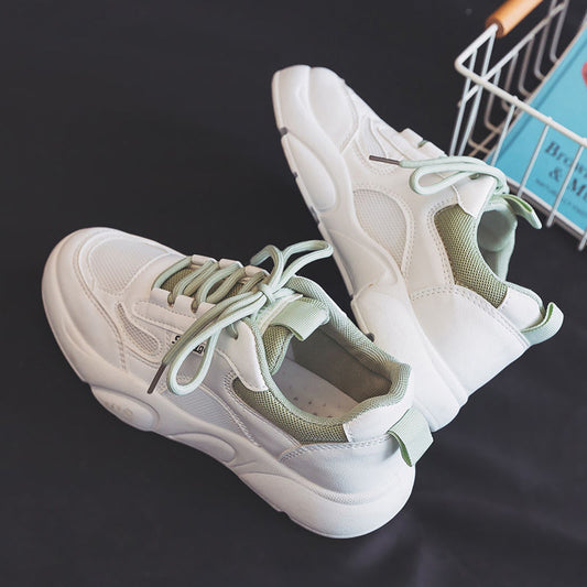 Zapatillas Deportivas Blancas de Malla Coreana - Comodidad Versátil para Diario