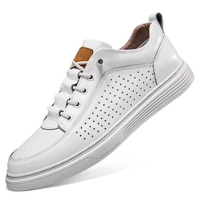 Zapatos Skateboard Cuero Talla Grande Estilo Retro Punching Confort Suave - Image 7