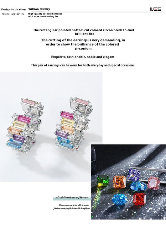 Aretes de Circonio con Colores Irregulares - Image 12