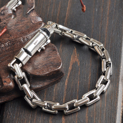 Pulsera de Plata Esterlina S925 Vintage para Parejas - Hombre y Mujer - Image 6