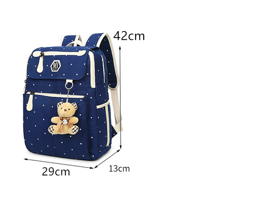 Mochila Canvas con Lunares - Diseño Moderno y Funcional - Image 6