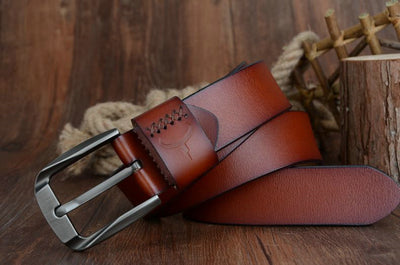 Cinturón de Cuero para Hombre con Hebilla de Pasador - Image 13