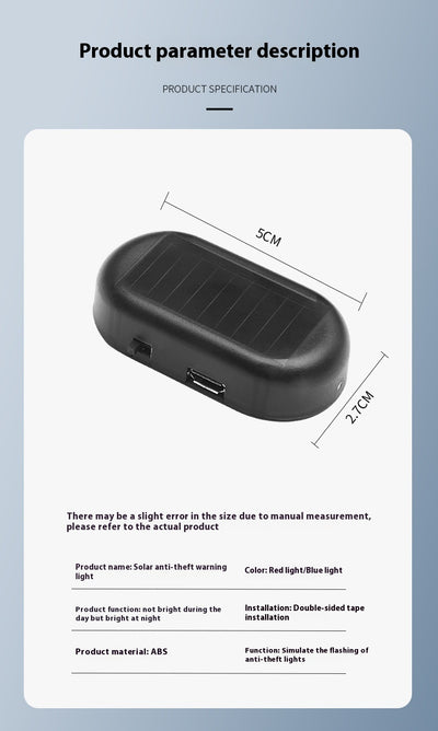 Luz Solar Antirrobo para Vehículos con Alarma de Simulación - Image 19