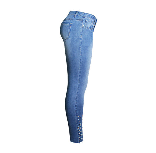 Jeans Slim Skinny Elásticos con Detalles de Cuentas - Image 20