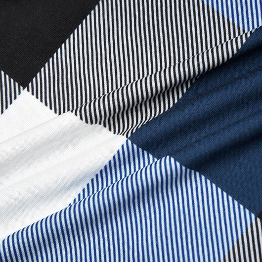 Camisa Casual de Cuadros con Escote en V y Mangas Largas - Image 4
