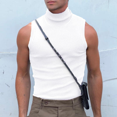 Camiseta Deportiva sin Mangas de Color Sólido para Hombre - Image 16