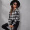 Cardigan Cuadros Suelto para Mujer